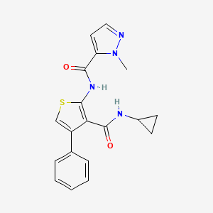 molecular formula C19H18N4O2S B4878926 N-[3-(cyclopropylcarbamoyl)-4-phenylthiophen-2-yl]-1-methyl-1H-pyrazole-5-carboxamide 