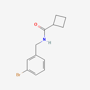 molecular formula C12H14BrNO B4879018 N-[(3-bromophenyl)methyl]cyclobutanecarboxamide 