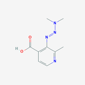 molecular formula C9H12N4O2 B048791 3-(Dimethylaminodiazenyl)-2-methylpyridine-4-carboxylic acid CAS No. 122970-18-7