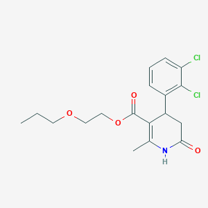 molecular formula C18H21Cl2NO4 B4879201 2-Propoxyethyl 4-(2,3-dichlorophenyl)-2-methyl-6-oxo-1,4,5,6-tetrahydropyridine-3-carboxylate 