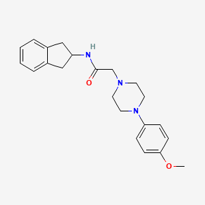 molecular formula C22H27N3O2 B4879266 N-(2,3-dihydro-1H-inden-2-yl)-2-[4-(4-methoxyphenyl)piperazin-1-yl]acetamide 