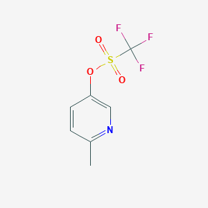 molecular formula C7H6F3NO3S B048793 6-Methylpyridin-3-yl trifluoromethanesulfonate CAS No. 111770-91-3