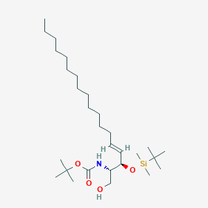 molecular formula C29H59NO4Si B048794 tert-butyl N-[(E,2S,3R)-3-[tert-butyl(dimethyl)silyl]oxy-1-hydroxyoctadec-4-en-2-yl]carbamate CAS No. 342655-72-5