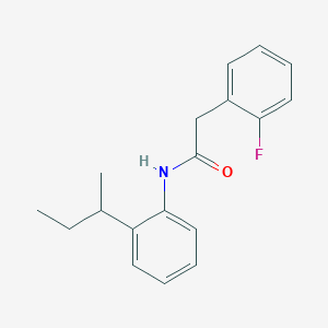 molecular formula C18H20FNO B4879436 N-[2-(butan-2-yl)phenyl]-2-(2-fluorophenyl)acetamide 