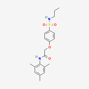 molecular formula C20H26N2O4S B4879453 2-[4-(propylsulfamoyl)phenoxy]-N-(2,4,6-trimethylphenyl)acetamide 
