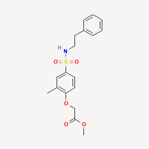molecular formula C18H21NO5S B4879512 Methyl 2-[2-methyl-4-(2-phenylethylsulfamoyl)phenoxy]acetate 