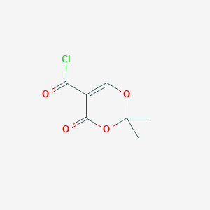 molecular formula C7H7ClO4 B048796 2,2-Dimethyl-4-oxo-1,3-dioxine-5-carbonyl chloride CAS No. 123826-40-4