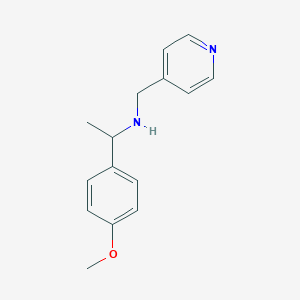molecular formula C15H18N2O B487977 [1-(4-Methoxy-phenyl)-ethyl]-pyridin-4-ylmethyl-amine CAS No. 626216-12-4