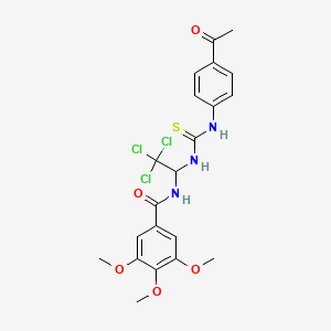 molecular formula C21H22Cl3N3O5S B4879778 N-(1-{[(4-ACETYLANILINO)CARBOTHIOYL]AMINO}-2,2,2-TRICHLOROETHYL)-3,4,5-TRIMETHOXYBENZAMIDE CAS No. 303063-30-1
