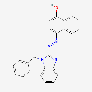 molecular formula C24H18N4O B4879883 4-[(1-Benzylbenzimidazol-2-yl)diazenyl]naphthalen-1-ol 