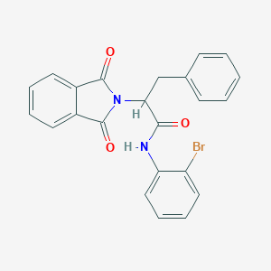 molecular formula C23H17BrN2O3 B487990 N-(2-bromophenyl)-2-(1,3-dioxoisoindol-2-yl)-3-phenylpropanamide CAS No. 385424-40-8
