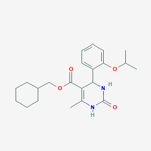 molecular formula C22H30N2O4 B4880112 Cyclohexylmethyl 6-methyl-2-oxo-4-[2-(propan-2-yloxy)phenyl]-1,2,3,4-tetrahydropyrimidine-5-carboxylate 