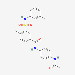 molecular formula C23H23N3O4S B4880143 N-(4-acetamidophenyl)-4-methyl-3-[(3-methylphenyl)sulfamoyl]benzamide CAS No. 5476-66-4