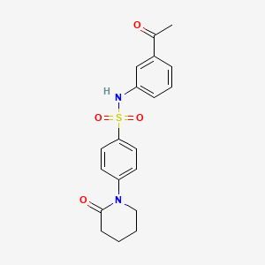 molecular formula C19H20N2O4S B4880251 N-(3-acetylphenyl)-4-(2-oxopiperidin-1-yl)benzenesulfonamide 
