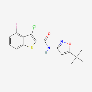 molecular formula C16H14ClFN2O2S B4880350 N-(5-tert-butyl-1,2-oxazol-3-yl)-3-chloro-4-fluoro-1-benzothiophene-2-carboxamide 