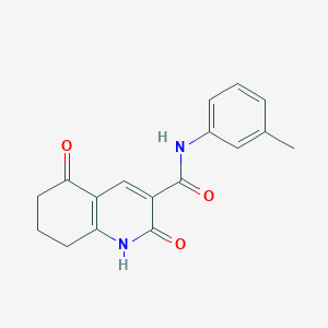 molecular formula C17H16N2O3 B4880368 N-(3-methylphenyl)-2,5-dioxo-1,2,5,6,7,8-hexahydroquinoline-3-carboxamide 