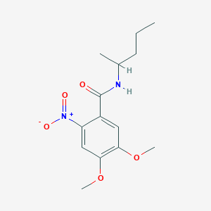 molecular formula C14H20N2O5 B4880385 4,5-dimethoxy-2-nitro-N-(pentan-2-yl)benzamide 