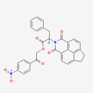 molecular formula C31H22N2O7 B4880419 [2-(4-Nitrophenyl)-2-oxoethyl] 2-(5,7-dioxo-6-azatetracyclo[6.5.2.04,15.011,14]pentadeca-1(14),2,4(15),8,10-pentaen-6-yl)-3-phenylpropanoate 