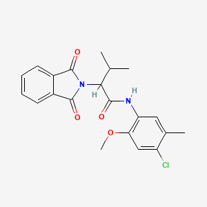 molecular formula C21H21ClN2O4 B4880491 N-(4-chloro-2-methoxy-5-methylphenyl)-2-(1,3-dioxo-1,3-dihydro-2H-isoindol-2-yl)-3-methylbutanamide 