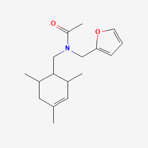 molecular formula C17H25NO2 B4880516 N~1~-(2-FURYLMETHYL)-N~1~-[(2,4,6-TRIMETHYL-3-CYCLOHEXENYL)METHYL]ACETAMIDE 
