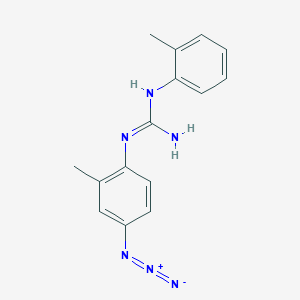 molecular formula C15H16N6 B048806 1-(4-Azido-2-methylphenyl)-3-(2-methylphenyl)guanidine CAS No. 114828-35-2