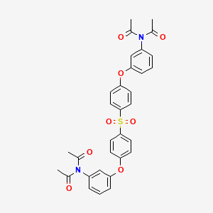 molecular formula C32H28N2O8S B4880877 N,N'-[sulfonylbis(benzene-4,1-diyloxybenzene-3,1-diyl)]bis(N-acetylacetamide) 