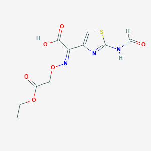 molecular formula C10H11N3O6S B048809 (2Z)-2-(2-Ethoxy-2-oxoethoxy)imino-2-(2-formamido-1,3-thiazol-4-yl)acetic acid CAS No. 68401-60-5