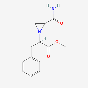 molecular formula C13H16N2O3 B4881135 Methyl 2-(2-carbamoylaziridin-1-yl)-3-phenylpropanoate 