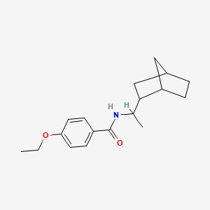 molecular formula C18H25NO2 B4881221 N-(1-{BICYCLO[2.2.1]HEPTAN-2-YL}ETHYL)-4-ETHOXYBENZAMIDE 