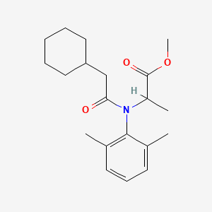 molecular formula C20H29NO3 B4881271 methyl 2-(N-(2-cyclohexylacetyl)-2,6-dimethylanilino)propanoate 