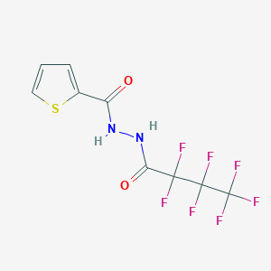 molecular formula C9H5F7N2O2S B4881363 N'-(2,2,3,3,4,4,4-heptafluorobutanoyl)thiophene-2-carbohydrazide 