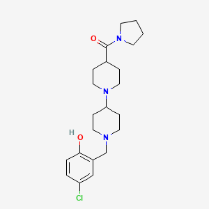 molecular formula C22H32ClN3O2 B4881370 [1-[1-[(5-Chloro-2-hydroxyphenyl)methyl]piperidin-4-yl]piperidin-4-yl]-pyrrolidin-1-ylmethanone 