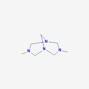 molecular formula C7H16N4 B048814 3,7-Dimethyl-1,3,5,7-tetrazabicyclo[3.3.1]nonane CAS No. 124469-89-2