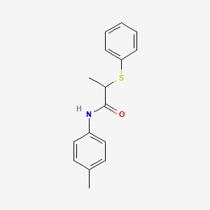 molecular formula C16H17NOS B4881413 N-(4-methylphenyl)-2-phenylsulfanylpropanamide 