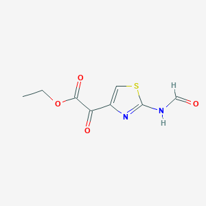 molecular formula C8H8N2O4S B048816 Ethyl 2-(2-formamidothiazol-4-yl)-2-oxoacetate CAS No. 64987-03-7