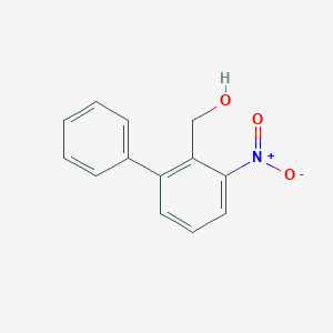 molecular formula C13H11NO3 B048817 (3-Nitro[1,1'-biphenyl]-2-yl)methanol CAS No. 124391-61-3