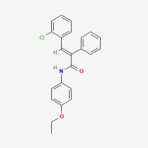 molecular formula C23H20ClNO2 B4881822 (2E)-3-(2-chlorophenyl)-N-(4-ethoxyphenyl)-2-phenylprop-2-enamide 