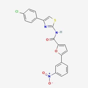 N-[4-(4-chlorophenyl)-1,3-thiazol-2-yl]-5-(3-nitrophenyl)-2-furamide