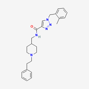 1-(2-methylbenzyl)-N-{[1-(2-phenylethyl)-4-piperidinyl]methyl}-1H-1,2,3-triazole-4-carboxamide