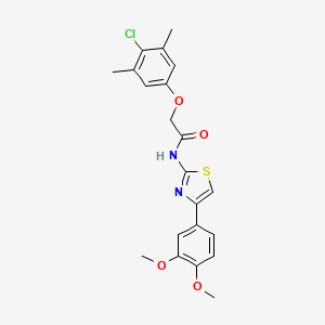 2-(4-chloro-3,5-dimethylphenoxy)-N-[4-(3,4-dimethoxyphenyl)-1,3-thiazol-2-yl]acetamide