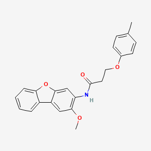 N-(2-methoxydibenzo[b,d]furan-3-yl)-3-(4-methylphenoxy)propanamide