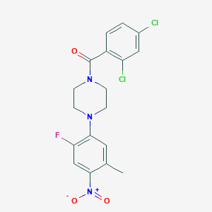 1-(2,4-dichlorobenzoyl)-4-(2-fluoro-5-methyl-4-nitrophenyl)piperazine