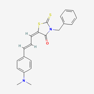 3-benzyl-5-{3-[4-(dimethylamino)phenyl]-2-propen-1-ylidene}-2-thioxo-1,3-thiazolidin-4-one