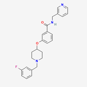 3-{[1-(3-fluorobenzyl)-4-piperidinyl]oxy}-N-(3-pyridinylmethyl)benzamide