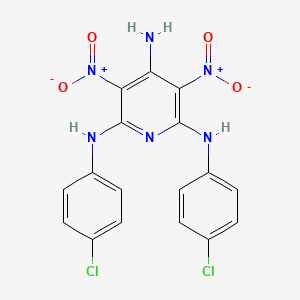 molecular formula C17H12Cl2N6O4 B4882113 N~2~,N~6~-bis(4-chlorophenyl)-3,5-dinitro-2,4,6-pyridinetriamine 