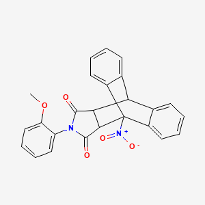 17-(2-methoxyphenyl)-1-nitro-17-azapentacyclo[6.6.5.0~2,7~.0~9,14~.0~15,19~]nonadeca-2,4,6,9,11,13-hexaene-16,18-dione