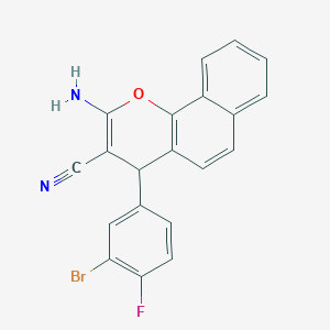 2-amino-4-(3-bromo-4-fluorophenyl)-4H-benzo[h]chromene-3-carbonitrile