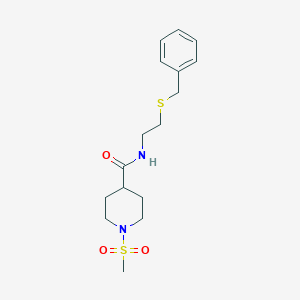 N-[2-(benzylthio)ethyl]-1-(methylsulfonyl)-4-piperidinecarboxamide