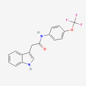 molecular formula C17H13F3N2O2 B4882185 2-(1H-indol-3-yl)-N-[4-(trifluoromethoxy)phenyl]acetamide 