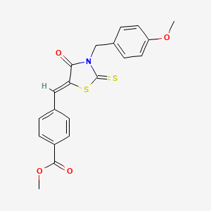 methyl 4-{[3-(4-methoxybenzyl)-4-oxo-2-thioxo-1,3-thiazolidin-5-ylidene]methyl}benzoate